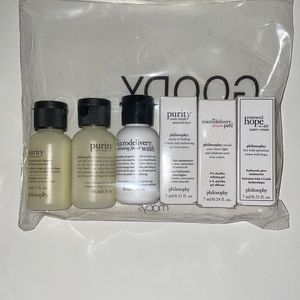 Philosophy skin care samples. Purity made simple etc